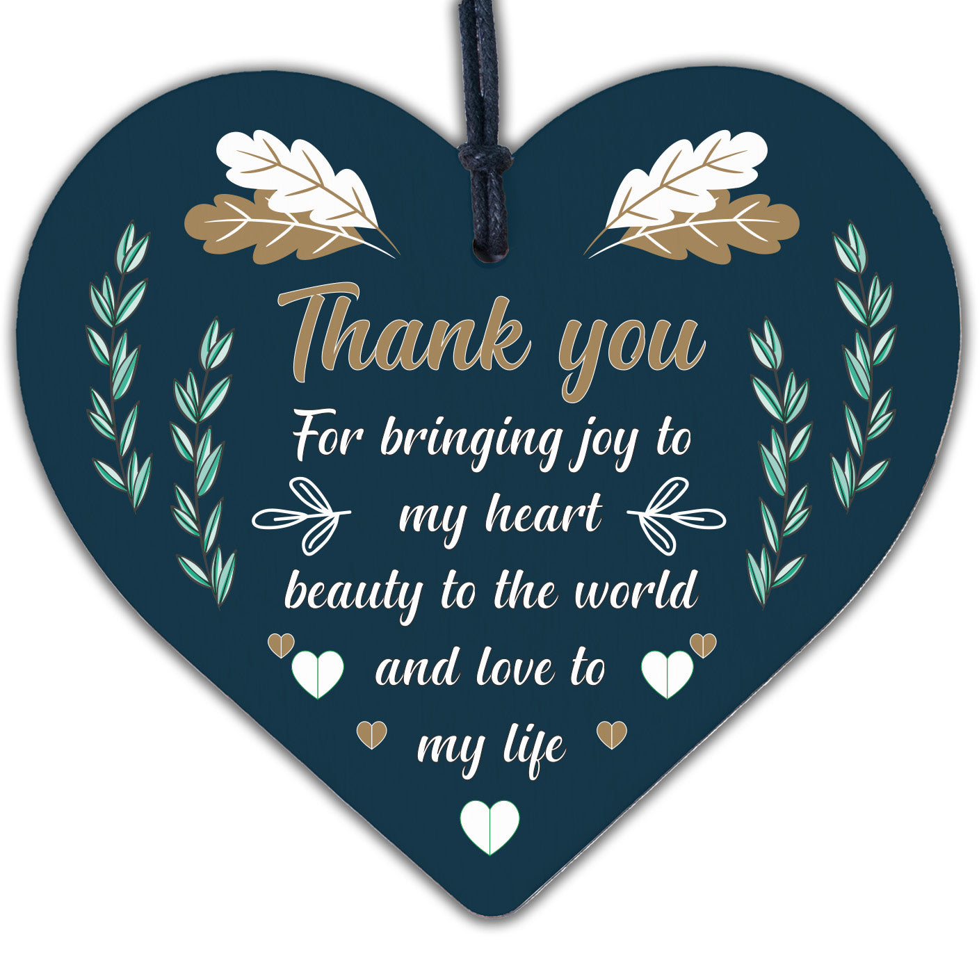 Thank You Gift Wedding Anniversary Wood Heart Gift For Her Husband Wife Friend