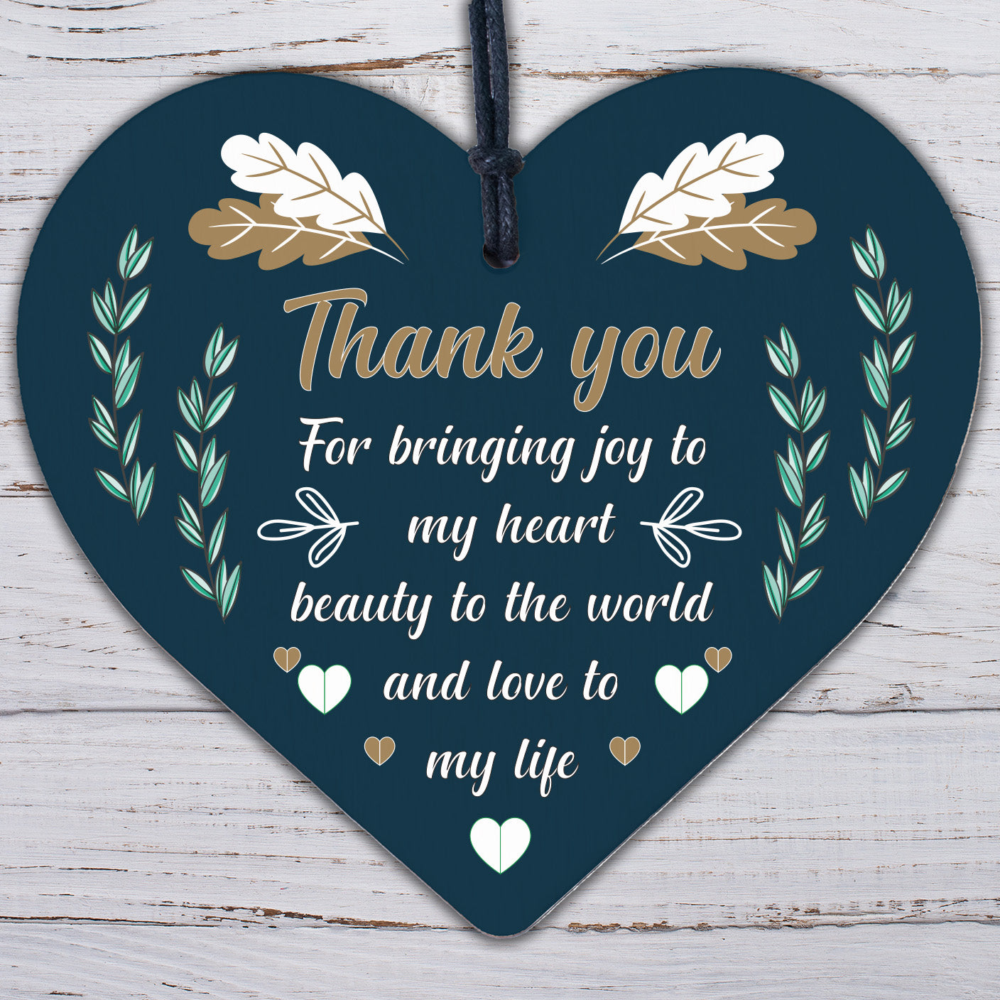 Thank You Gift Wedding Anniversary Wood Heart Gift For Her Husband Wife Friend