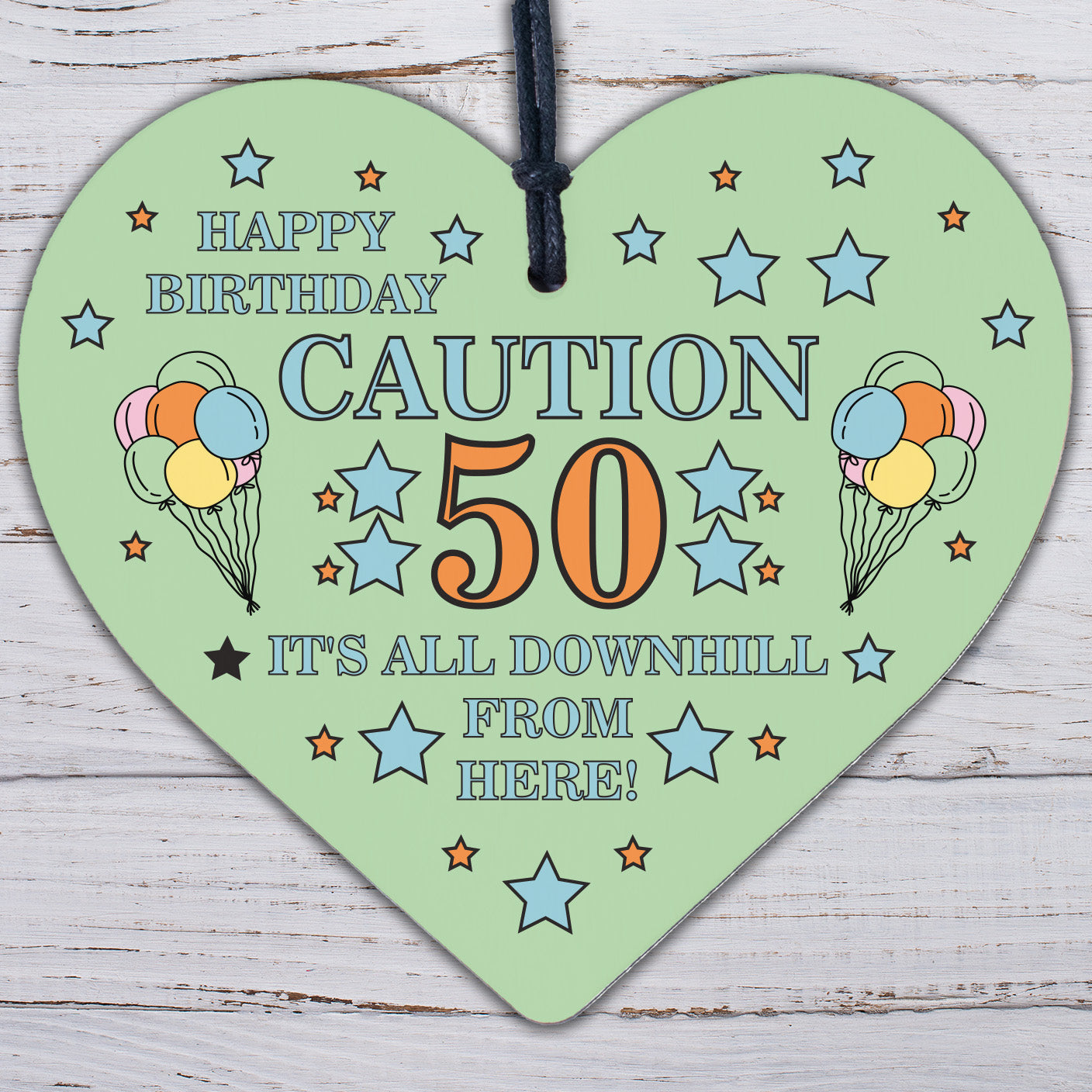 Funny 50th Birthday Gifts Novelty Wood Heart Gift For Him Her Friendship Gifts