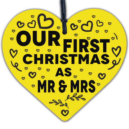 First Christmas As Mr &amp; Mrs 1st Christmas Together Wedding Gift For Couple Decor