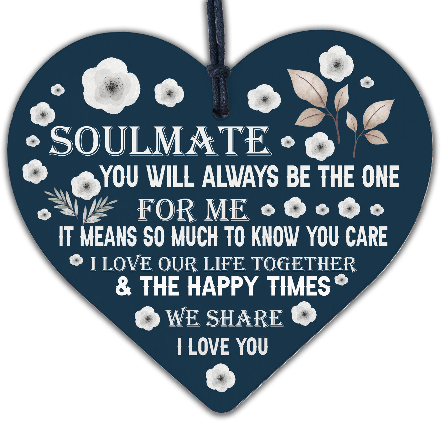 Soulmate Gifts Wood Heart Valentines Day Gift Anniversary Soulmate Birthday Xmas