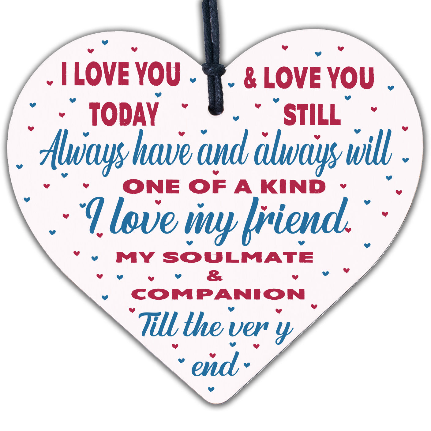 Soulmate Wooden Heart Gifts For Him Her Anniversary Gift Wife Husband Boy Girl