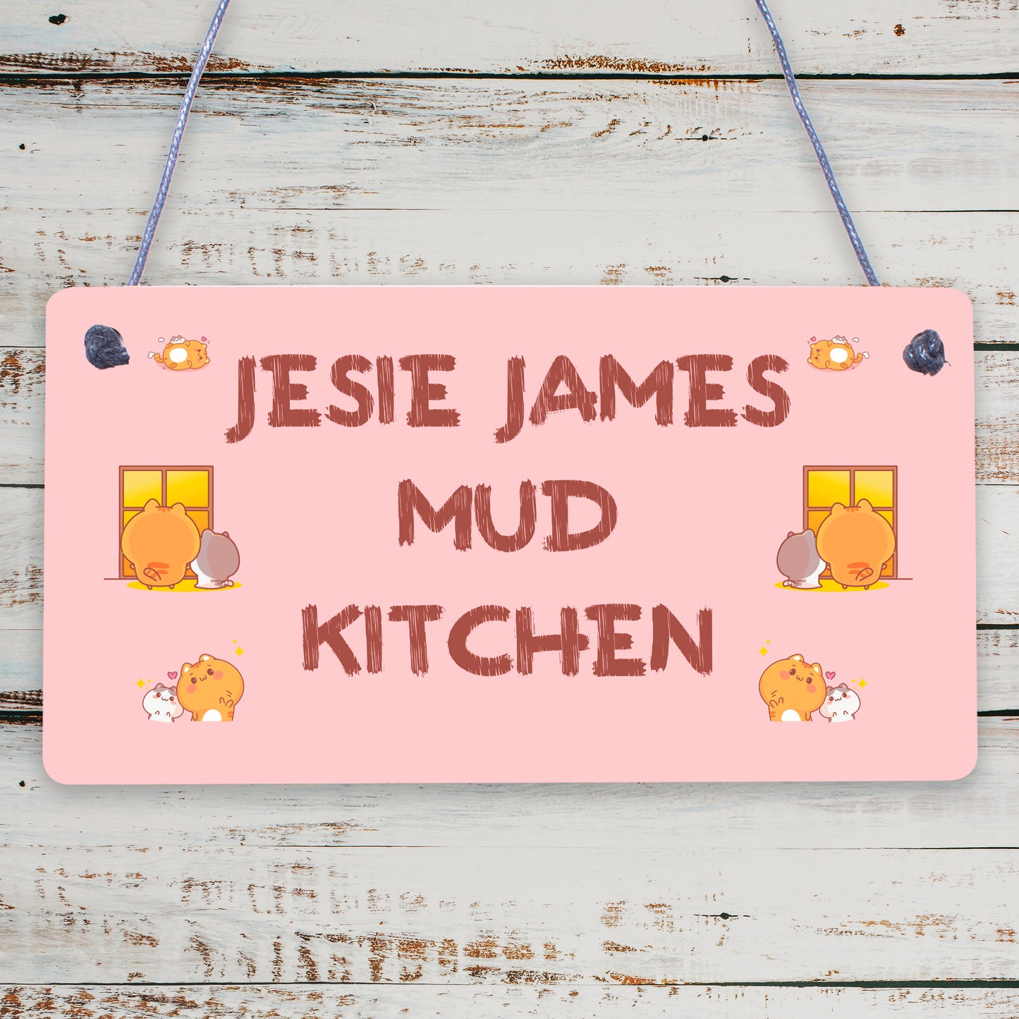 Perosnalised Mud Kitchen Sign Baby Gift Novelty Playhouse Signs For Daughter Son