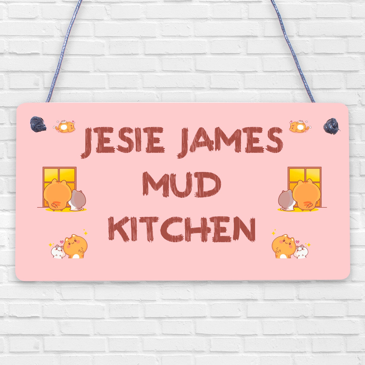 Perosnalised Mud Kitchen Sign Baby Gift Novelty Playhouse Signs For Daughter Son