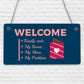 My Room - My Mess Funny Wooden Hanging Plaque Gift Novelty Messy Bedroom Sign