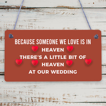 Wedding Decoration Plaque Heaven At Our Wedding Shabby Chic Sign Reception Decor