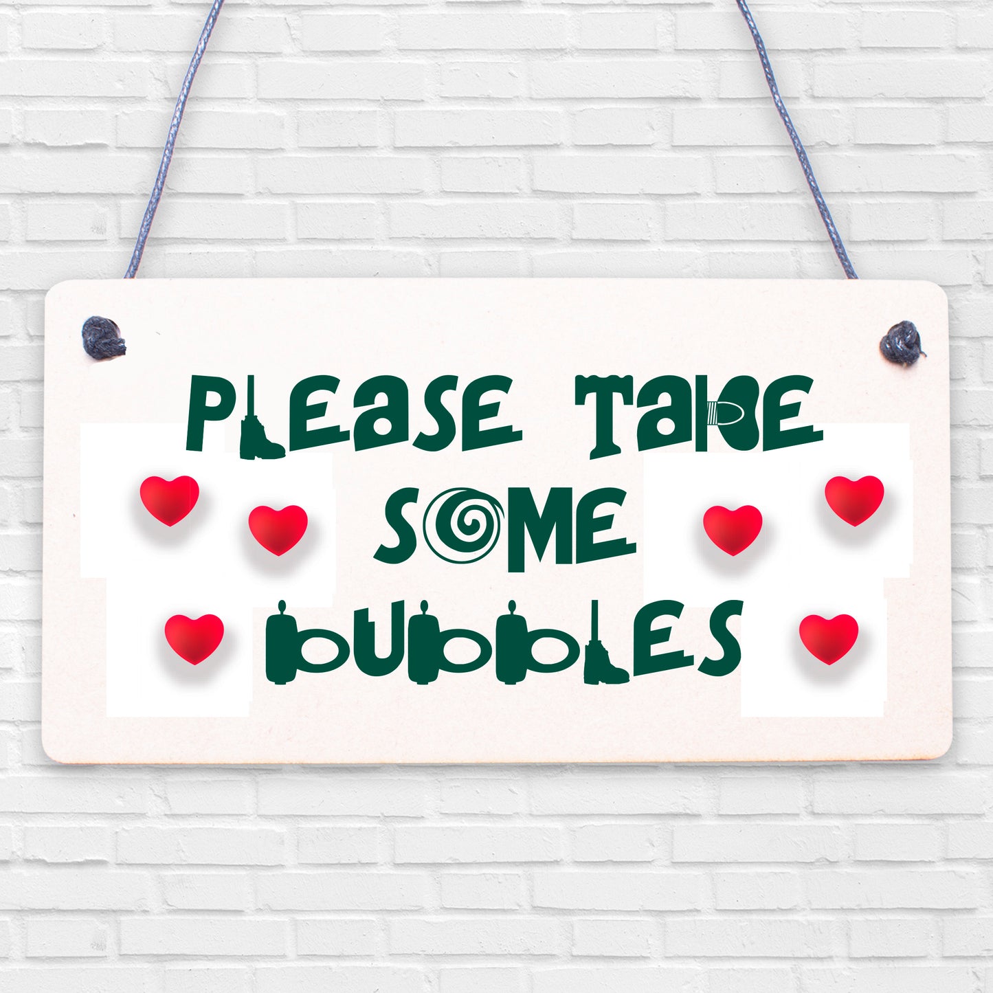 Please Take Some Bubbles Hanging Cute Wedding Table Plaque Decoration Gift Sign