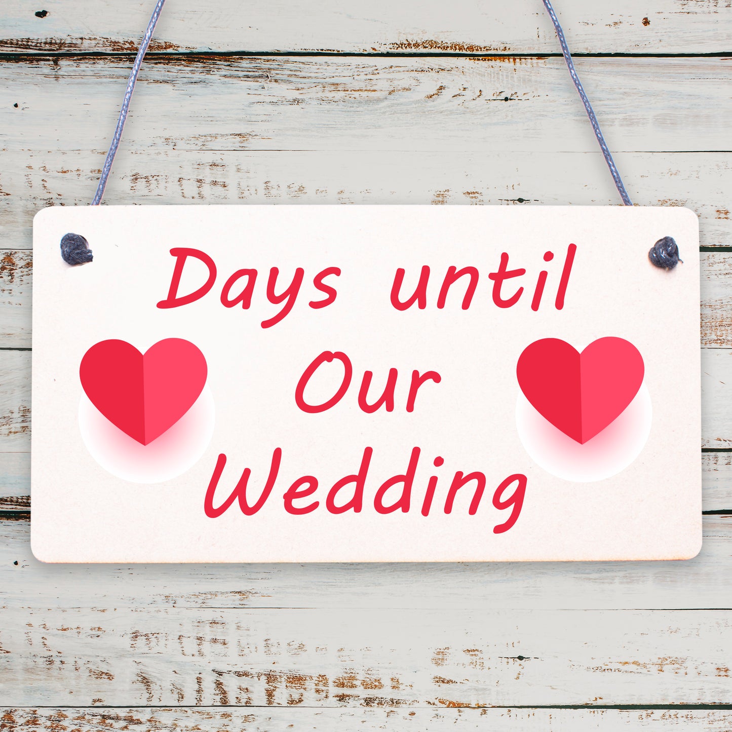 Wedding Countdown Chalkboard Hanging Decor Sign Novelty Engagement Gifts