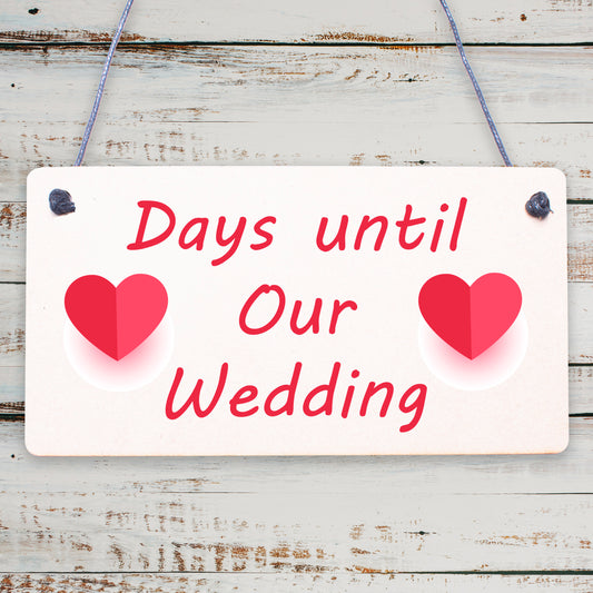 Wedding Countdown Chalkboard Hanging Decor Sign Novelty Engagement Gifts