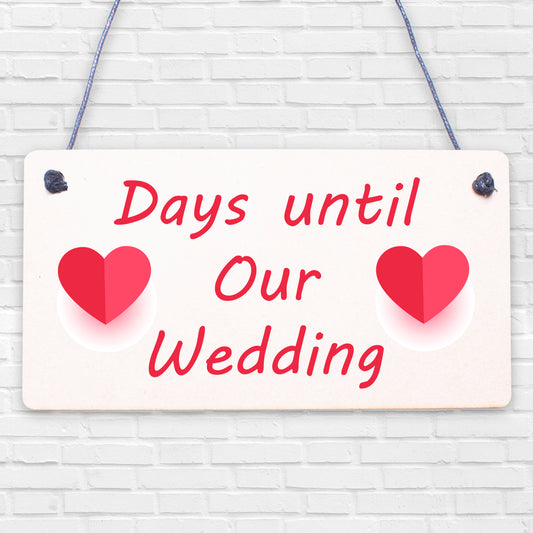 Wedding Countdown Chalkboard Hanging Decor Sign Novelty Engagement Gifts