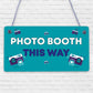 Photo Booth This Way Hanging Wedding Direction Decoration Arrow Plaque Sign