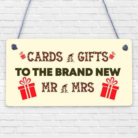 Cards & Gifts New Mr & Mrs Wedding Post Box Gift Table Decoration Plaque Sign