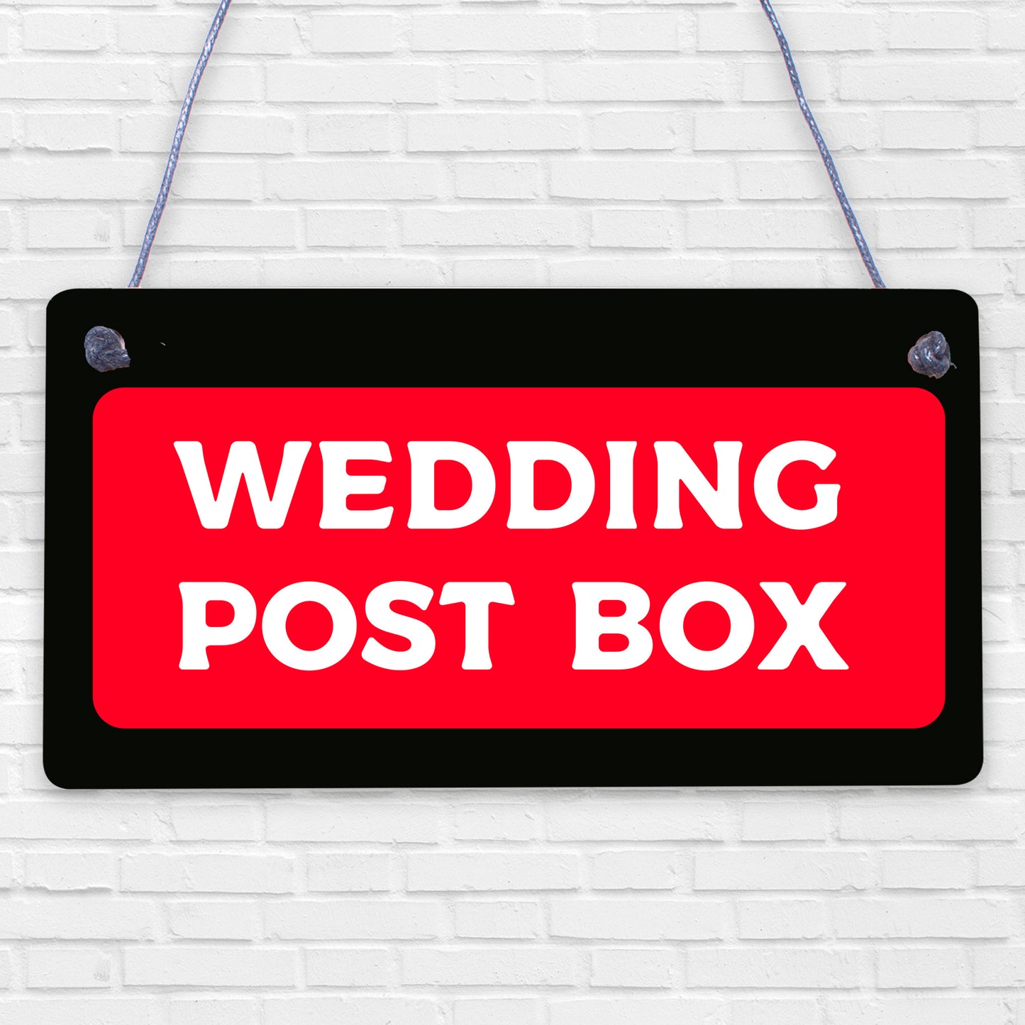 Wedding Post Box Hanging Decorative Plaque Well Wishes Table Presents Cards Sign