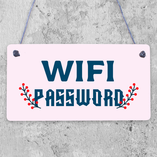 Wifi Password Chalkboard House Warming Gift Hanging Plaque Home Internet Sign