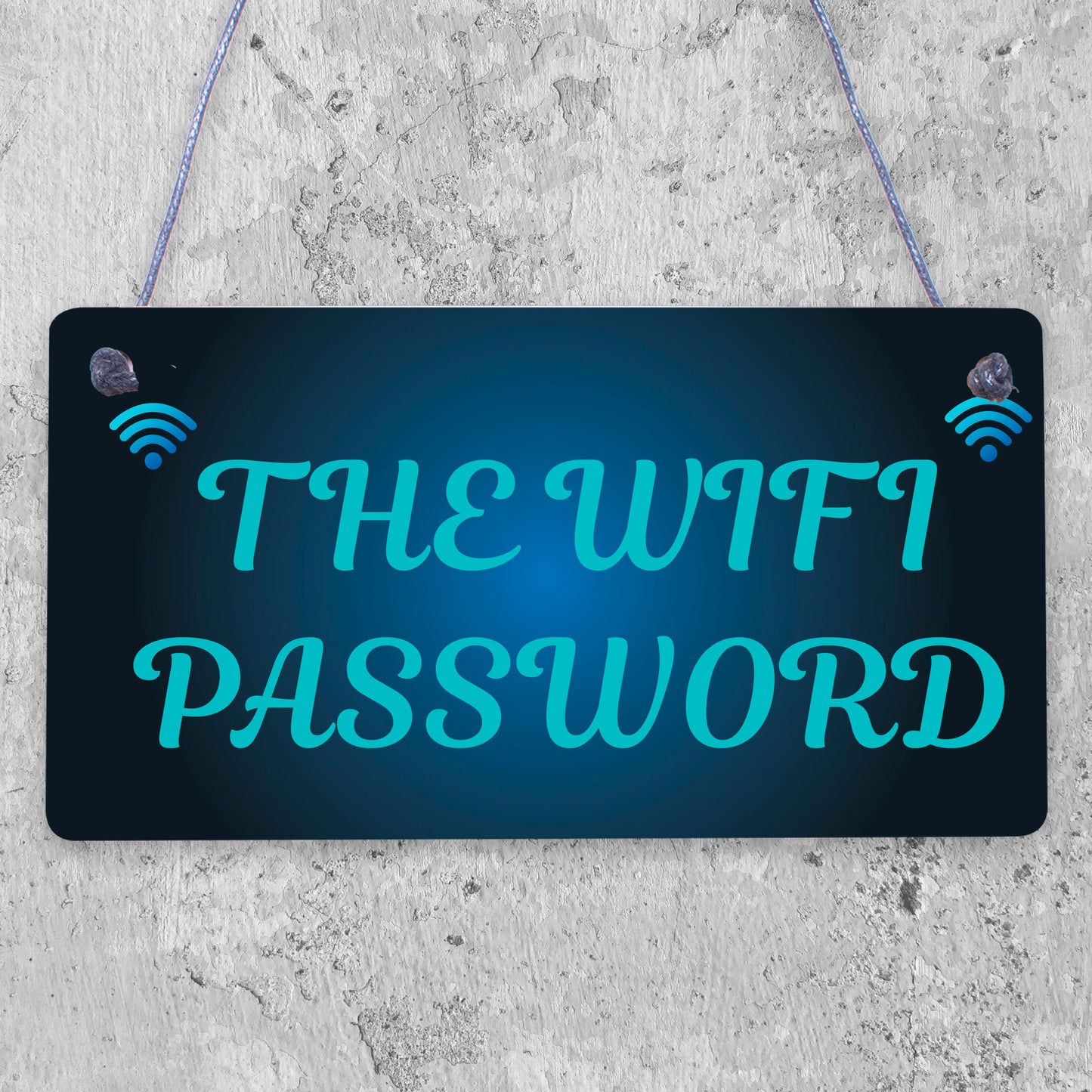 Grey Wifi Password Hanging Home Internet Decor Sign New Home Housewarming Gift