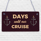 Holiday Countdown CHALKBOARD Sign Days Until Our Cruise Holiday Gift Home Decor