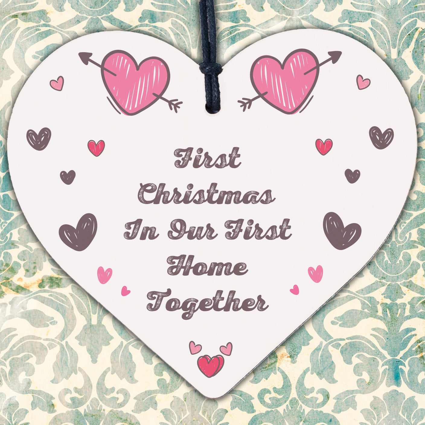 First Christmas In Our First Home Together Heart New Home Gift Tree Decoration