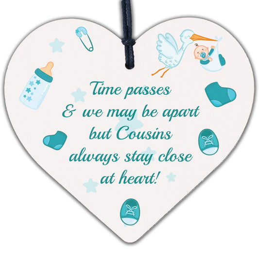 Cousin Gifts For Birthday Christmas Wooden Heart Plaque Family Friendship Gift