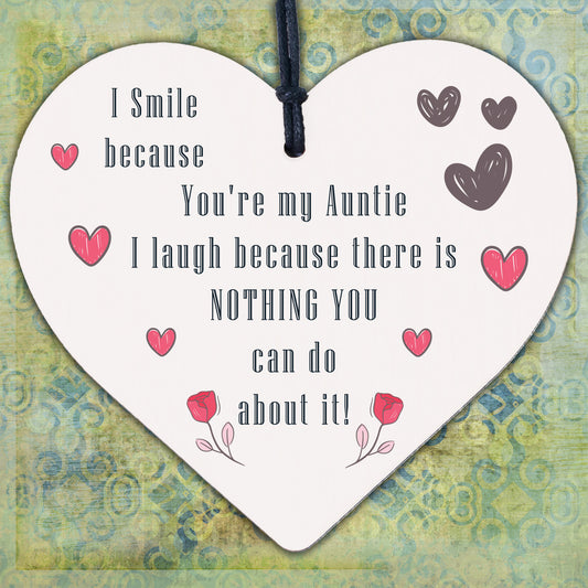 Auntie Gifts For Christmas Aunt Aunty Gifts For Birthday Wooden Heart Plaque