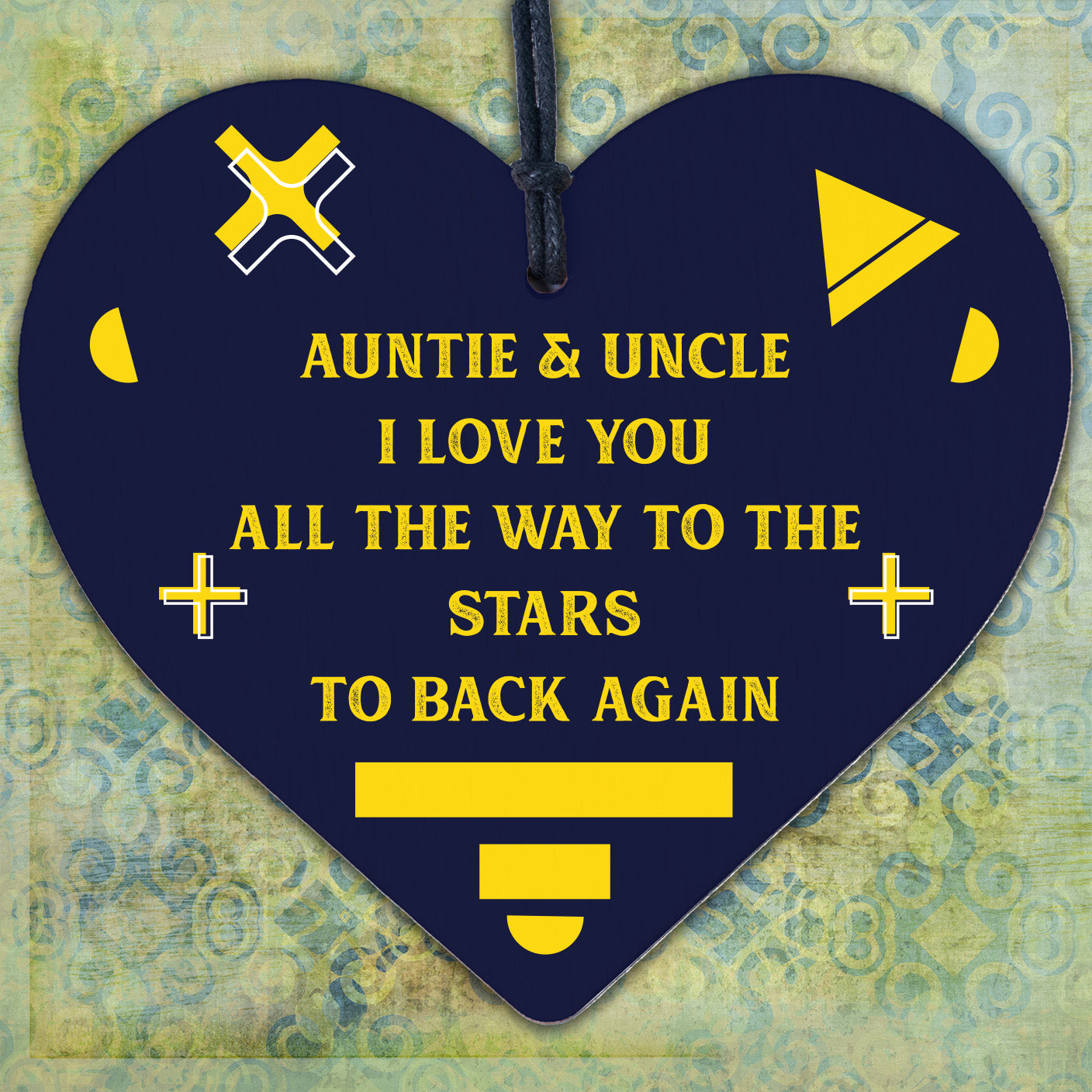 Handmade Gifts For Auntie And Uncle Sign Wooden Heart THANK YOU Gift From Niece