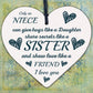 Gifts For Niece Birthday Christening Auntie Uncle Gifts Friendship Sign Plaque