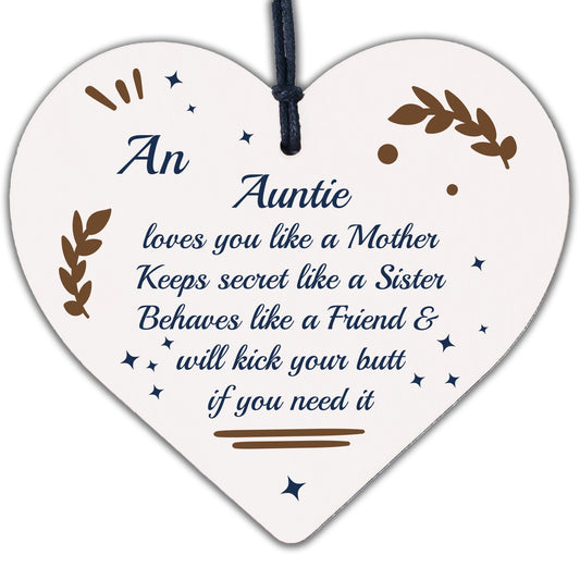 Auntie Plaque Heart Auntie Birthday Christmas Gift From Niece Nephew Sister Gift