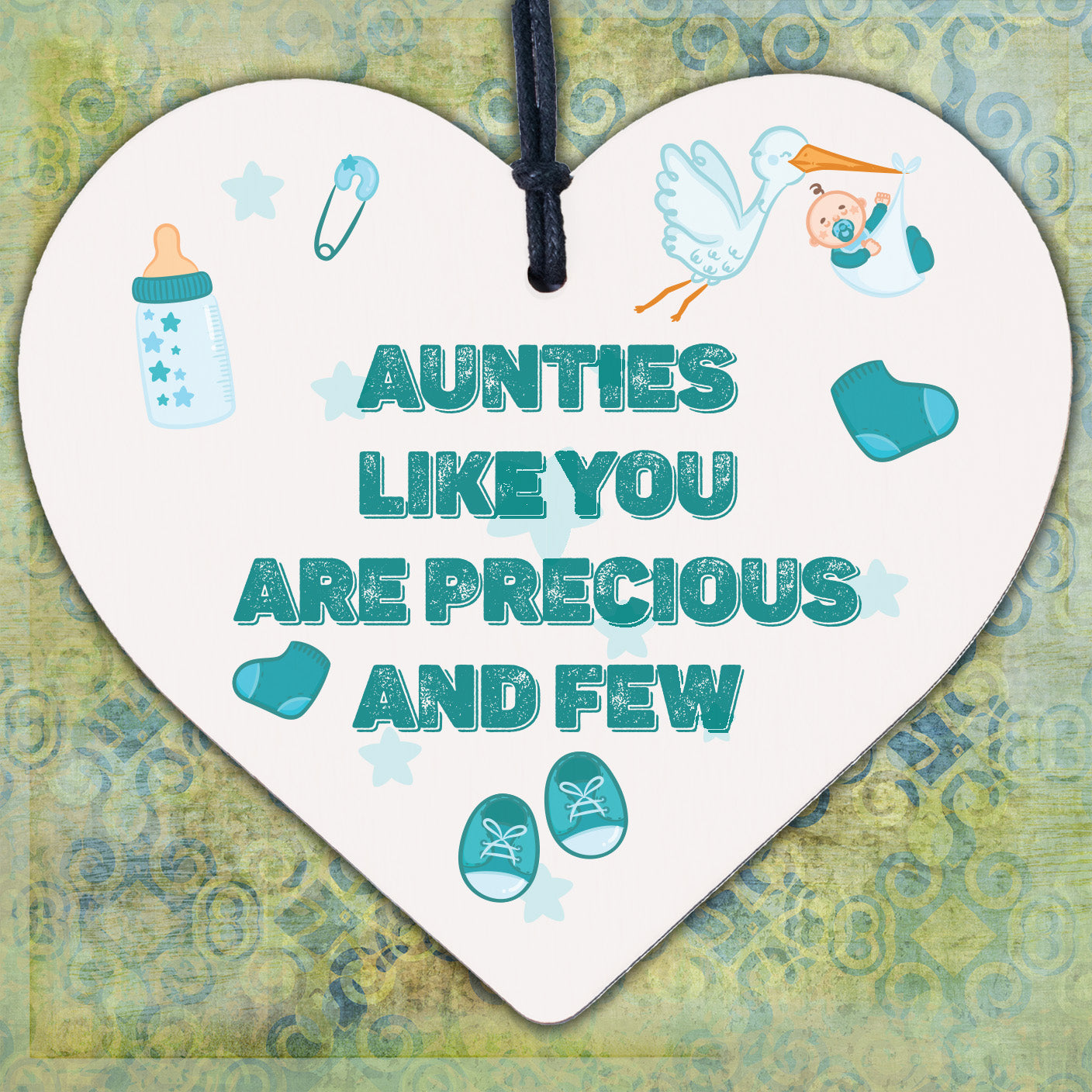 Handmade Auntie Aunt Gift Wooden Heart Plaque Birthday Thank You Friendship Gift