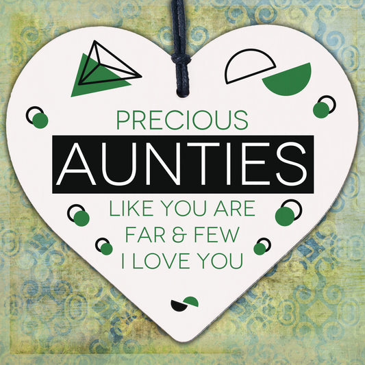 Auntie Aunt Aunty Gifts For Birthday Christmas Wood Heart Plaque Friendship Gift