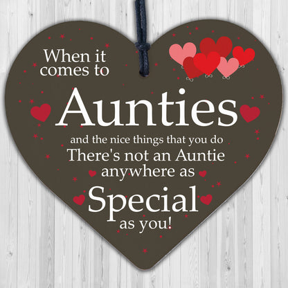 Handmade Gifts For Auntie Christmas Birthday Wooden Heart THANK YOU Keepsake