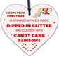 Auntie Mum Daughter Christmas Gift Wooden Heart Funny Christmas Present