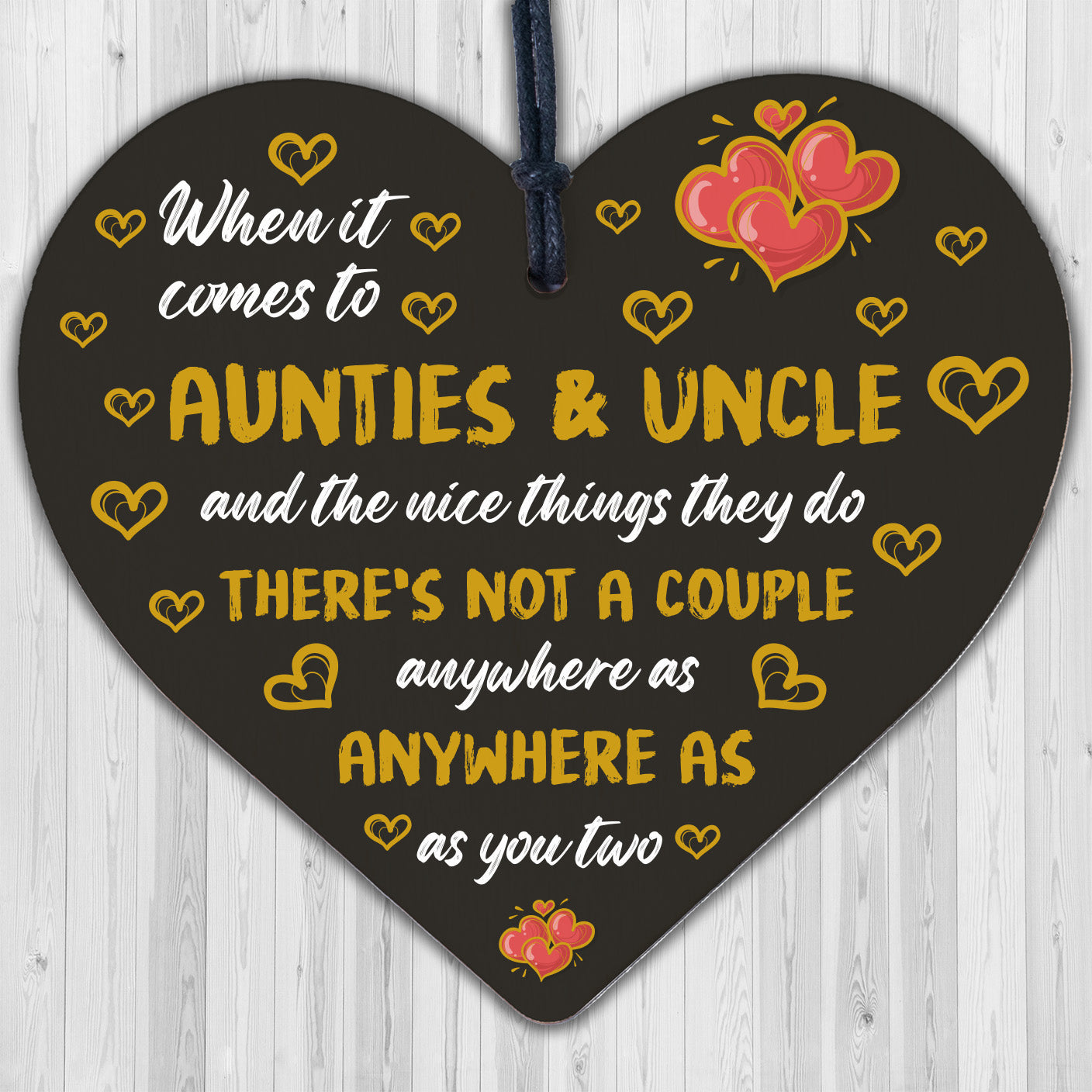 Novelty Christmas Gift For Auntie And Uncle Acrylic Heart Gift From Niece Nephew