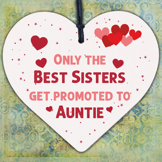 Novelty Sister Auntie Gifts Acrylic Hanging Heart Plaque Newborn Baby Gifts