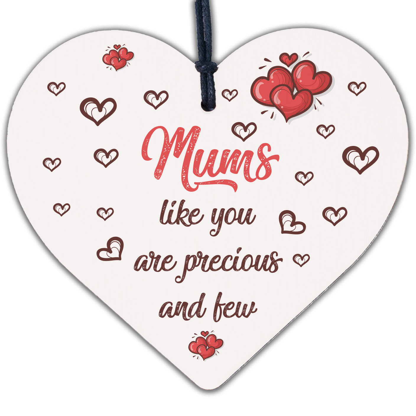 Mum Gift Wood Heart For Her Mummy Auntie Daughter Birthday Christmas THANK YOU