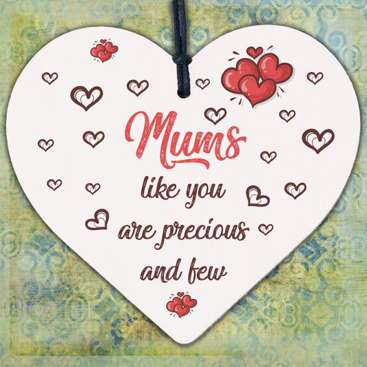 Mum Gift Wood Heart For Her Mummy Auntie Daughter Birthday Christmas THANK YOU