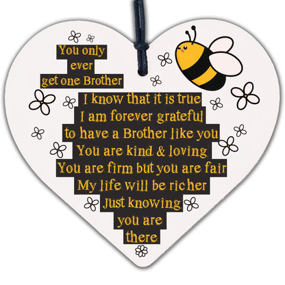 Happy Birthday Heart Brother Sister Mum Dad Funny Cards Baby Family Plaque Gifts