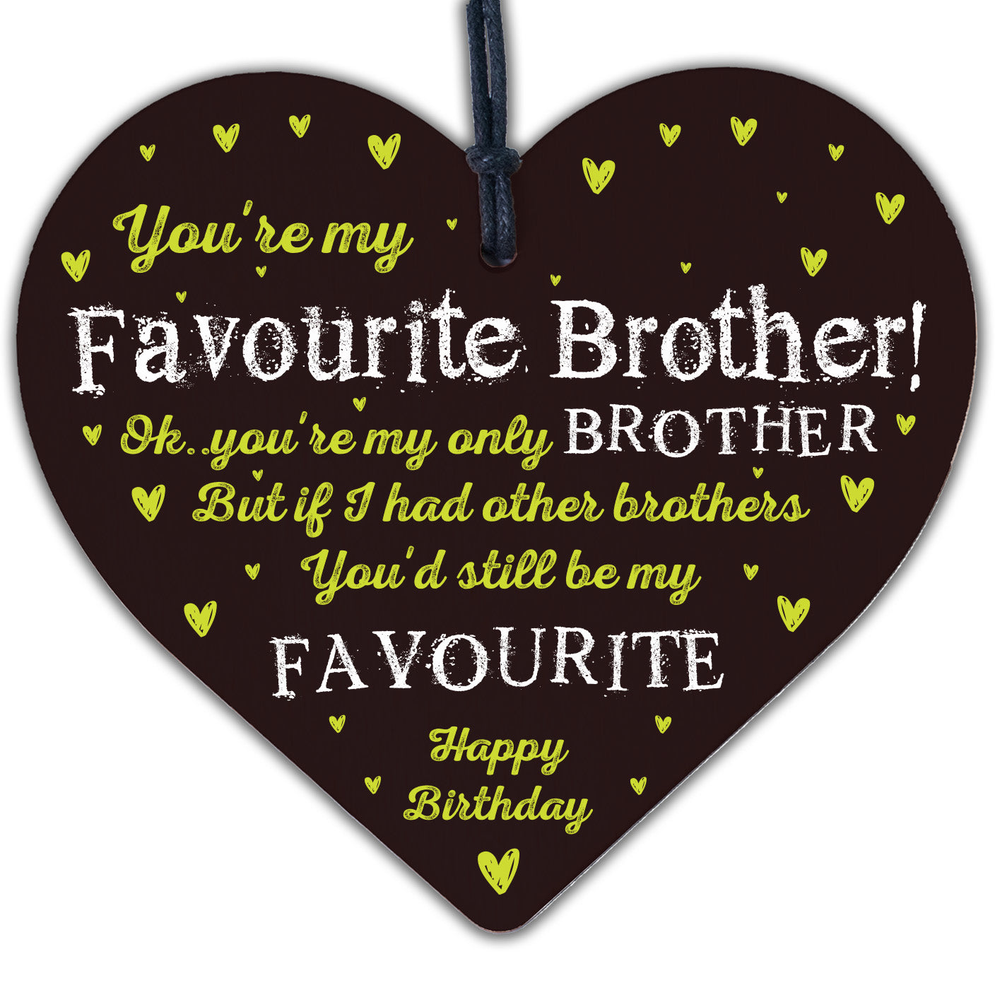 Brother Birthday Gifts For Him Sister Mum Dad Funny Card Baby Family Plaque Gift