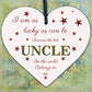 UNCLE BROTHER DAD Novelty Wooden Heart Plaque Birthday Christmas Gift For Uncle