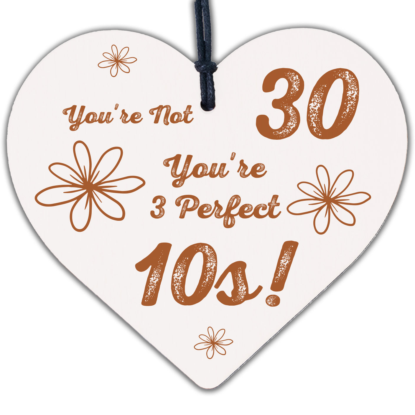 30th Birthday Funny Gifts For Men Women Brother Sister Friend Wooden Heart Sign