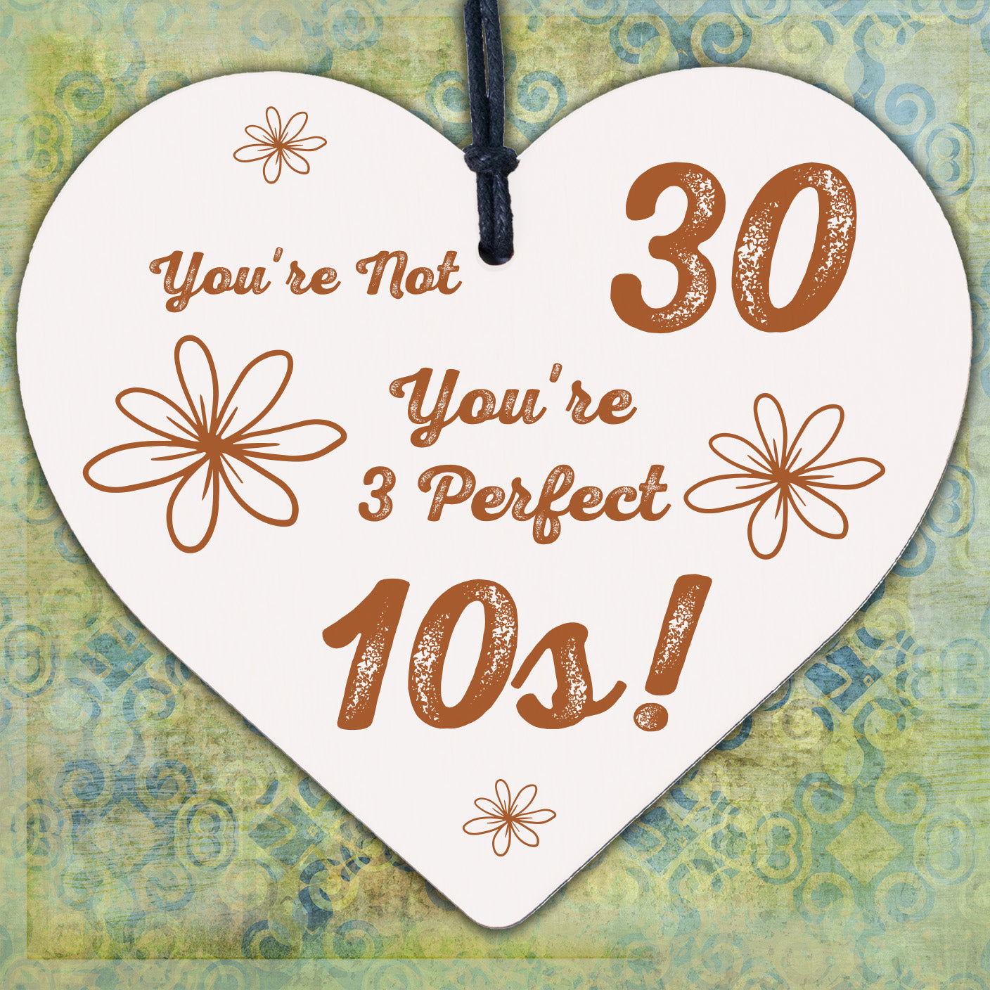 30th Birthday Funny Gifts For Men Women Brother Sister Friend Wooden Heart Sign