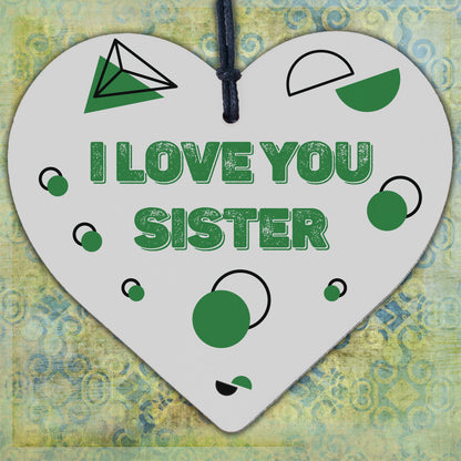 Silver Heart Tin Sister Gift Christmas Birthday Present To Say I Love You