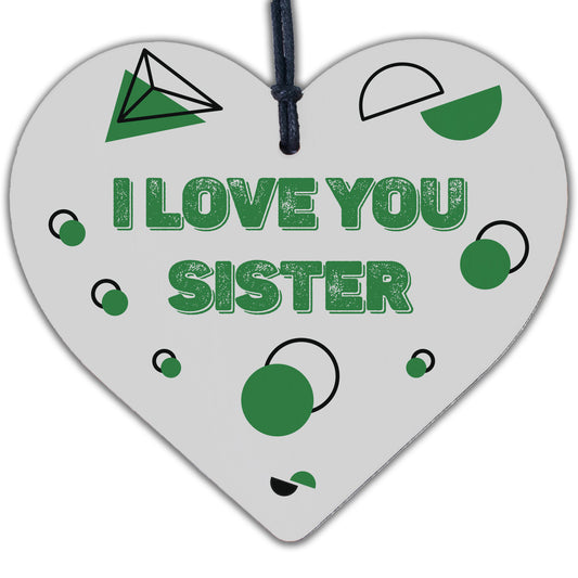 Silver Heart Tin Sister Gift Christmas Birthday Present To Say I Love You