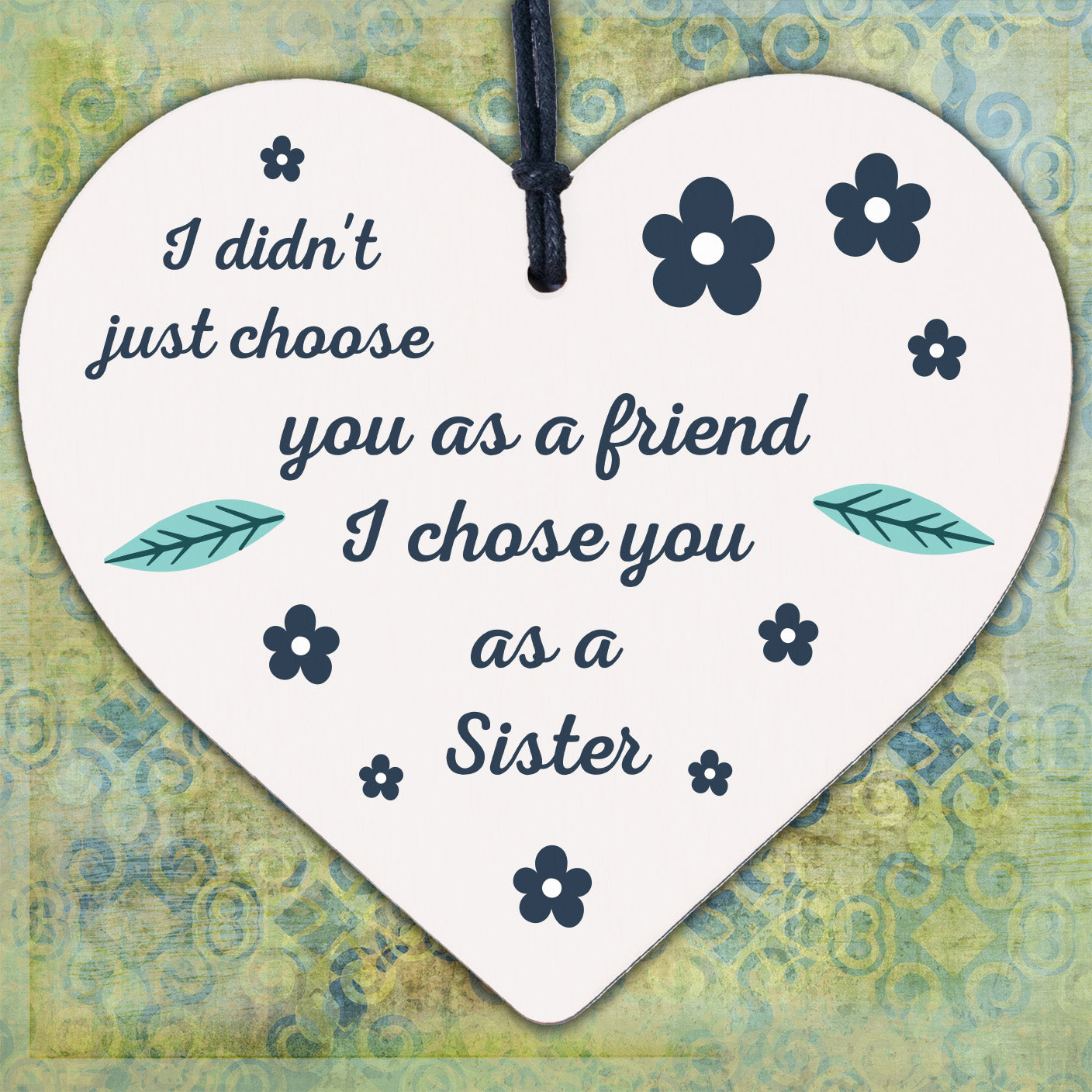 Special FRIEND Sister Gifts Wood Heart Christmas Friendship Gift Birthday Plaque