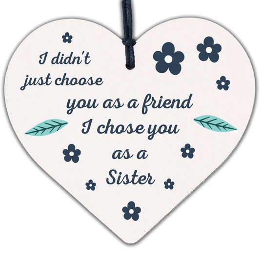 Special FRIEND Sister Gifts Wood Heart Christmas Friendship Gift Birthday Plaque