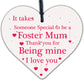 Christmas Gifts For Mum Thank You Wood Heart Foster Mum Mother Daughter Son Gift
