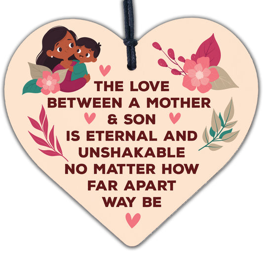 Mother And Son Gifts Wooden Heart Mothers Day Gift From Son Mum Birthday Gifts