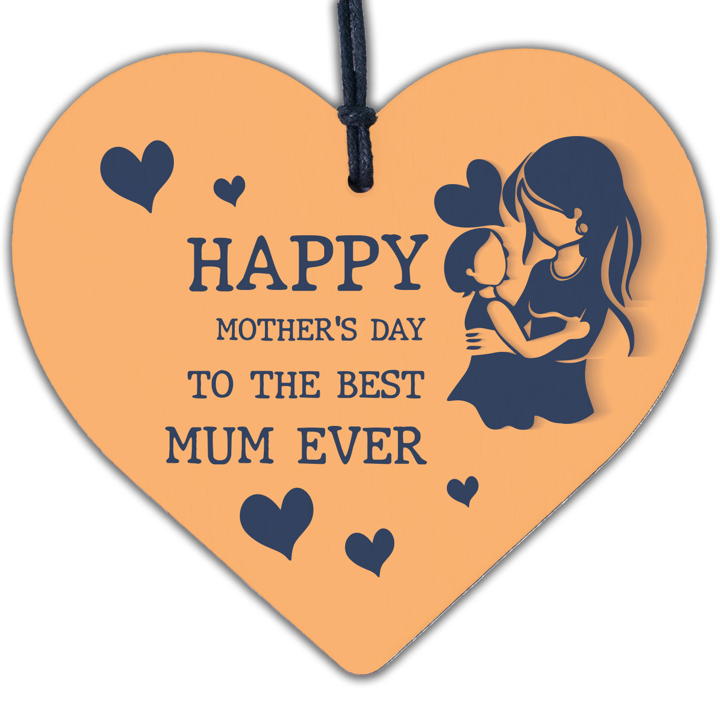 Happy Mothers Day Engraved Heart Gift For Mum Mummy Standing Plaque Present