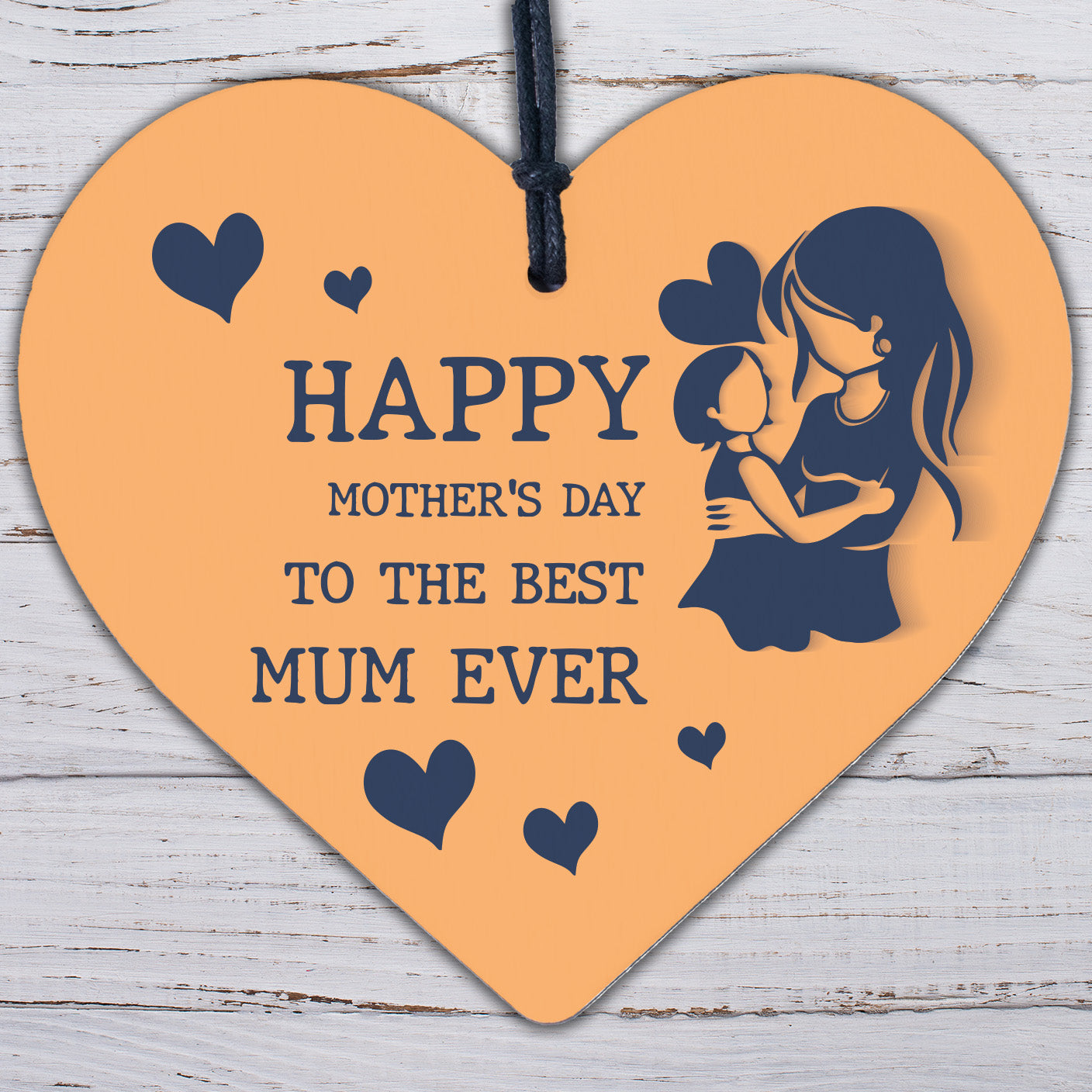 Happy Mothers Day Engraved Heart Gift For Mum Mummy Standing Plaque Present