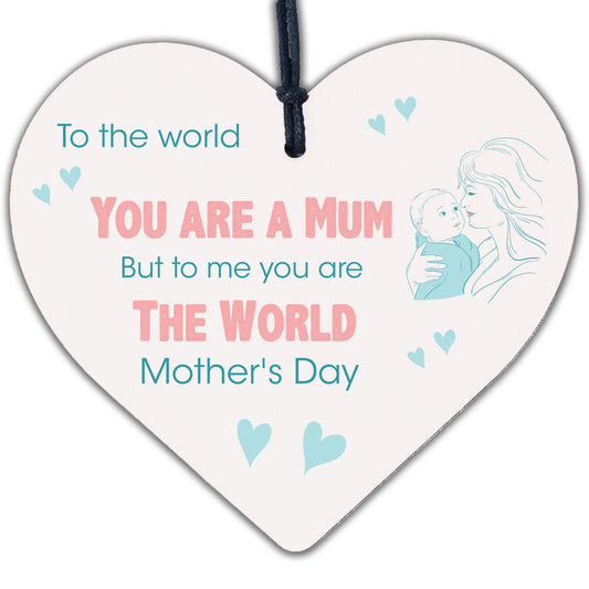 Love You Mum Gift Engraved Heart Mothers Day Gift For Mum From Daughter Son