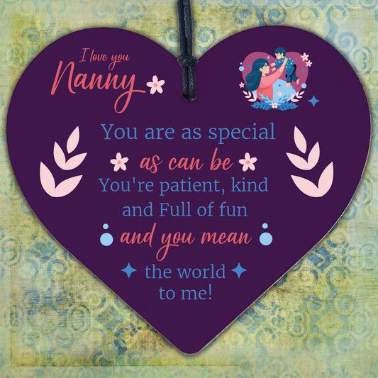 Nanny Gift For Mothers Day Novelty Heart Gift For Nanny Mother's Day Birthday