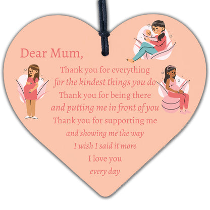 Special Mothers Day Gifts Novelty Wooden Heart Gifts For Mum From Daughter Son